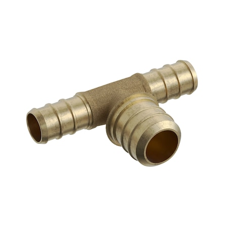 Jones Stephens 1/2in. x 1/2in. x 3/4in. F1807 Brass PEX Reducing Tee C76017LF